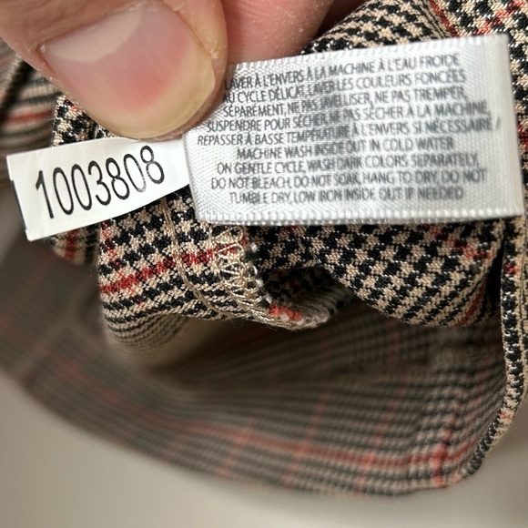 Simons Mini Pencil  Skirt Mini Houndstooth Red Yellow Black Size 8 - Picture 6 of 10